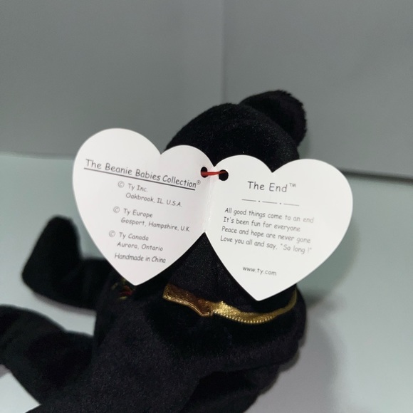 Ty Beanie Babies The End Bear 1999 With RARE Tag Errors Mint Condition - Picture 3 of 5